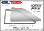 FORD - Escort MK2 - Lexan Polycarbonate Quick Release left rear quarter window