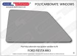 FORD - Fiesta Mk3 - Lexan Polycarbonate left rear quarter window