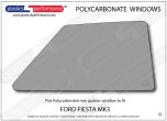 FORD Fiesta Mk3 - Lexan Polycarbonate right rear quarter window
