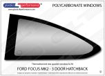 FORD - Focus MK2 - Lexan Polycarbonate left rear quarter window