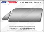 FORD - Mustang MK1 - Lexan Polycarbonate left front door window