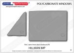 HILLMAN - Imp - Lexan Polycarbonate left front door window - 2 piece