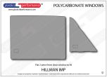 HILLMAN - Imp - Lexan Polycarbonate right front door window - 2 piece