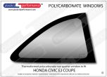 HONDA Civic EJ Coupe (EJ1/2) - Lexan Polycarbonate rear quarter window