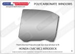 HONDA Civic MC2 Aerodeck - Lexan Polycarbonate left rear door
