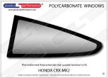 HONDA - CRX MK2 - Lexan Polycarbonate left rear quarter window