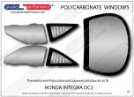 HONDA - Integra DC2 - Lexan Polycarbonate louvered window kit