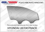 Hyundai i30 Fastback - Polycarbonate right front door window