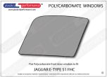 JAGUAR E type S1 FHC - Perspex Polycarbonate left front door window