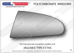 JAGUAR - E type S1 FHC - Perspex Polycarbonate left rear quarter window