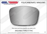 JAGUAR - E type S1 FHC - Perspex Polycarbonate rear screen
