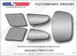 JAGUAR E type S1 FHC - Perspex Polycarbonate window kit