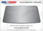 LANCIA Beta Coupe - Lexan Polycarbonate rear window