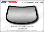 LEXUS - SC Z30 - Lexan Polycarbonate rear screen