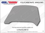 LOTUS - Elan S3 - Lexan Polycarbonate left front door window