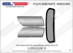 LOTUS - Elise S1 - Lexan Polycarbonate window kit