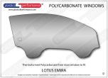 LOTUS Emira - Lexan Polycarbonate right front door window