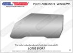 LOTUS Evora - Lexan Polycarbonate left hand front door window