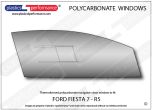 FORD - Fiesta R5 - Lexan Polycarbonate right door window with optional homologated WRC slider kit