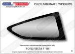 FORD - Fiesta R5 - Lexan Polycarbonate right rear quarter window