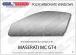 MASERATI - Granturismo MC GT4 - Lexan Makrolon Polycarbonate left front door window