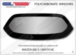 MAZDA MX-5 Miata NC Hardtop - Lexan Polycarbonate rear window
