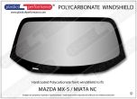 MAZDA MX-5 Miata NC - Hardcoated Lexan Polycarbonate front windshield