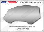 McLAREN MP4-12C - Lexan Polycarbonate left front door window
