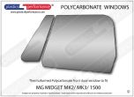 MG - Midget - Lexan Polycarbonate left front door window