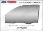 MG Rover - ZR - Lexan Polycarbonate left front door window
