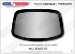 MG Rover - ZR - Lexan Polycarbonate rear screen