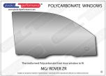 MG Rover - ZR - Lexan Polycarbonate right front door window