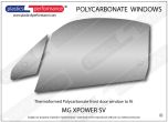 MG - XPower SV - Lexan Polycarbonate left front door window