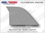 MG - MGB Roadster - Lexan Polycarbonate left rear quarter window