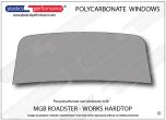 MG - MGB Roadster - Lexan Polycarbonate rear screen - Factory Hardtop