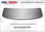 MG - MGB Roadster  - Hardcoated Lexan Polycarbonate windscreen