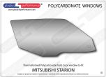 MITSUBISHI - Starion - Lexan Polycarbonate right front door window