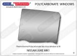 NISSAN Juke MK1 - Lexan Polycarbonate left rear door window