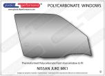NISSAN Juke MK1 - Lexan Polycarbonate right front door window
