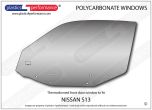 NISSAN - S13 - Lexan Polycarbonate left front door window