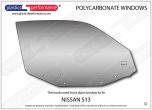 NISSAN - S13 - Lexan Polycarbonate right front door window