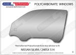 NISSAN - Silvia / 240 SX S14 - Lexan Polycarbonate left front door window