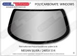 NISSAN - Silvia / 240SX S14 - Lexan Polycarbonate rear screen