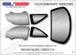 NISSAN - Silvia / 240SX S14 - Lexan Polycarbonate window kit