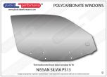 NISSAN - Silvia PS13 - Lexan Polycarbonate right front door window
