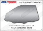 NISSAN - Skyline R32 - Lexan Polycarbonate left front door window