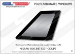 NISSAN - Skyline R32 - Lexan Polycarbonate right rear quarter window