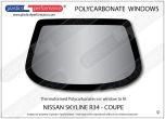 NISSAN - Skyline R34 - Lexan Polycarbonate rear screen