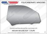 NISSAN - Skyline R34 - Lexan Polycarbonate right front door window