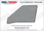 NISSAN Violet A10 Sedan - Lexan Polycarbonate left front door window